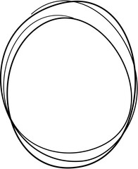 Scribble Circle Line Art
