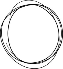 Scribble Circle Line Art