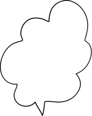 Thought Line Bubble Illustration