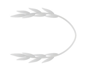 Fototapeta na wymiar Silver leaf headband. vector illustration