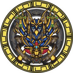 Vector illustration of god of ra egyptian gods