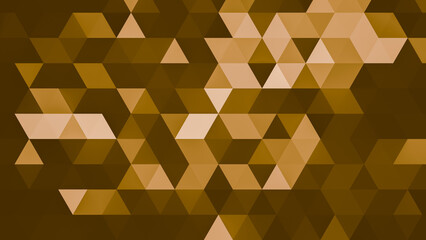 Gold polygonal pattern Abstract geometric background Triangular mosaic, perfect for website, mobile, app, advertisement, social media
