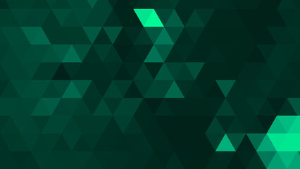 Green polygonal pattern Abstract geometric background Triangular mosaic, perfect for website, mobile, app, advertisement, social media