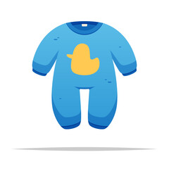 Baby boy sleepsuit vector isolated illustration