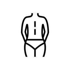 massage , wellnes and spa icon. Female woman figure slim Vector illustration. - obrazy, fototapety, plakaty