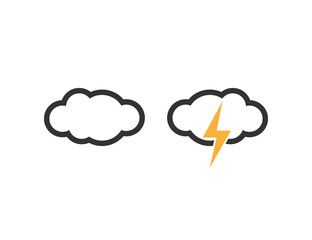 Cloud symbol shape icon illustration