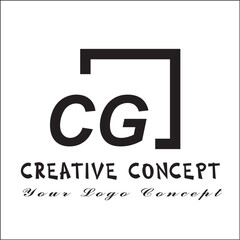Square CG 2 Letter Logo Creative	