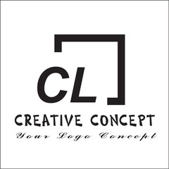 Square  CL 2 Letter Logo Creative	