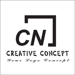 Square CN 2 Letter Logo Creative	