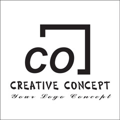 Square CO 2 Letter Logo Creative	
