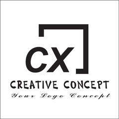 Obraz premium Square CX 2 Letter Logo Creative 