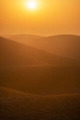 sunset in the desert