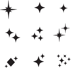 set of stars sparkling