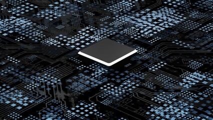 Central Computer Processors CPU concept.Industry-leading Advanced technology.3d rendering