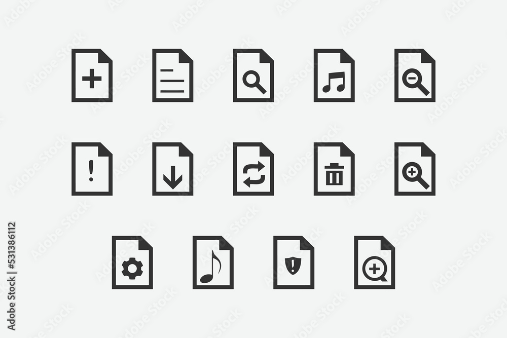 Poster document set vector icon. set of file document icon symbol. file vector illustration on isolated bac