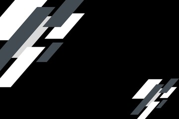 Black abstract background with white and gray square lines