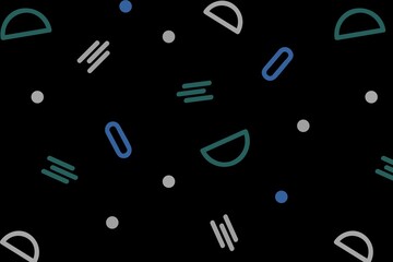 Black abstract background with colorful elements