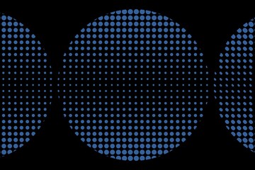 black abstract background with blue circle elements