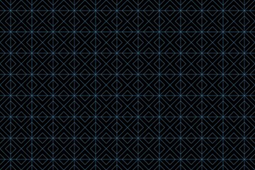 black abstract background with blue square line elements