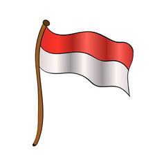 flag indonesian simple prider august 17 happy patriot day celebration state