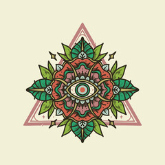 The roses vintage flash tattoo illustration