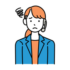 コールセンター　オペレーター　女性　困る　ロングヘア