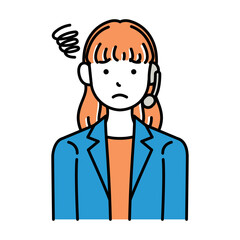 コールセンター　オペレーター　女性　困る　ロングヘア