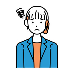 コールセンター　オペレーター　女性　困る　　ショートカット