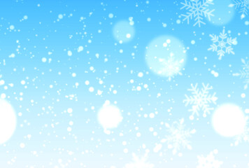 背景素材_イルミネーション_雪の結晶