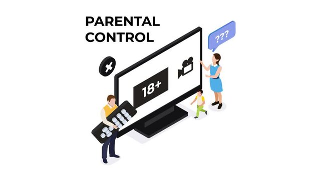 Parents doing parental control for adult movie