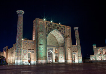 Fototapeta na wymiar Registan square. Samarkand city, Uzbekistan.