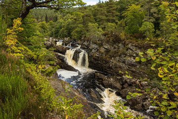 Rogie Falls a beautiful waterfall in the Highlands of Scotland