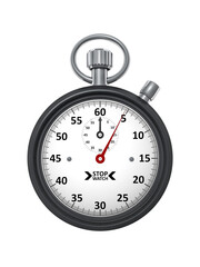 typical stopwatch isolated on a transparent background