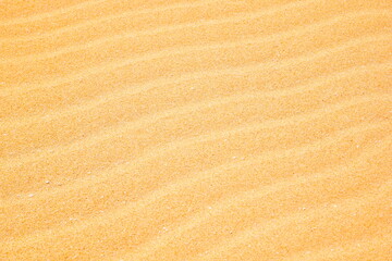 Fototapeta na wymiar Rippled sand texture on beach 