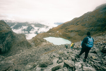 Fototapeta premium Hiking on Pizol