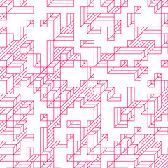 Implementation of Edward Zajec’s “Il Cubo” from 1971. Essentially a Truchet tile set of 8 tiles and rules for placement art illustration