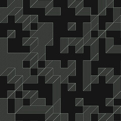 Implementation of Edward Zajec’s “Il Cubo” from 1971. Essentially a Truchet tile set of 8 tiles and rules for placement art illustration