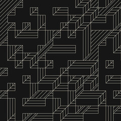 Implementation of Edward Zajec’s “Il Cubo” from 1971. Essentially a Truchet tile set of 8 tiles and rules for placement art illustration