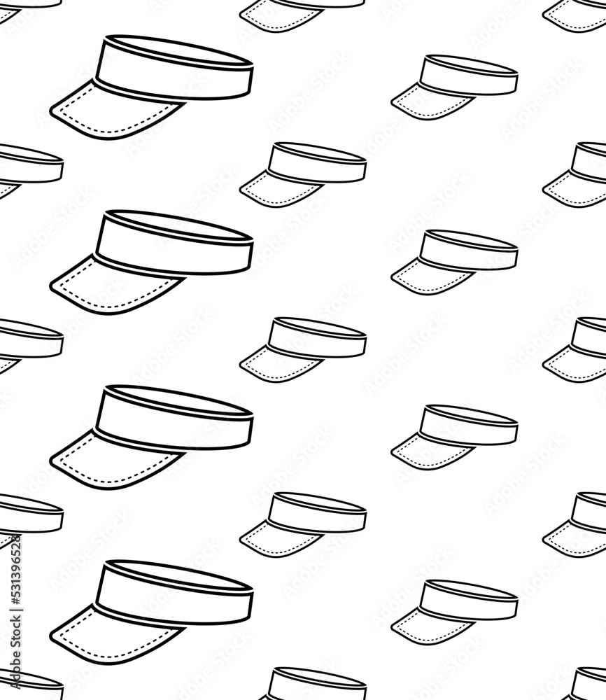 Sticker visor icon seamless pattern m_2209001