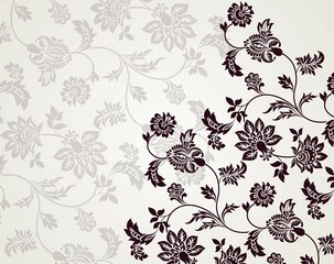 Colorful paisley floral pattern , textile swatch , India	