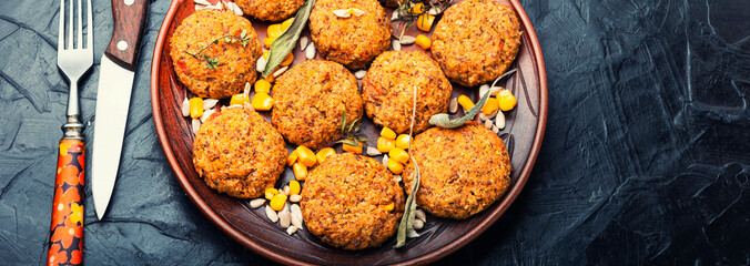 Vegedelki, vegetable meatballs.