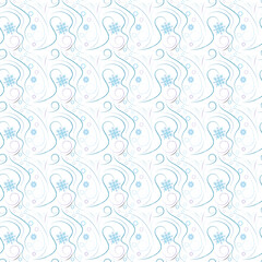 beautiful seamless pattern of snowflakes on a light background