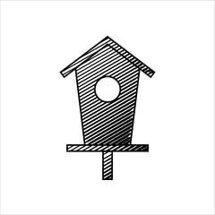 Bird House Icon, Nest, Bird House