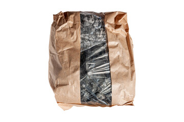 Obraz premium packaging with decorative pebbles isolated on a white background