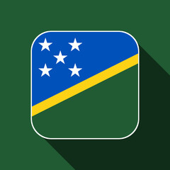 Solomon Islands flag, official colors. Vector illustration.