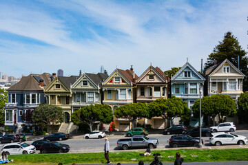 Colorful houses in Alamo Square, San Francisco, California
