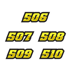 Racing Number Logo Design Vector