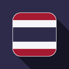 Fototapeta premium Thailand flag, official colors. Vector illustration.