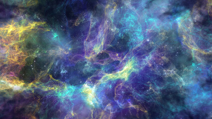 Fototapeta na wymiar Space nebula gas with stars. Colorful cosmic abstract deep space background. Also available as an animation - search for 197509350 in Videos.