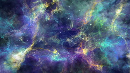 Space nebula gas with stars. Colorful cosmic abstract deep space background. Also available as an animation - search for 197509350 in Videos.